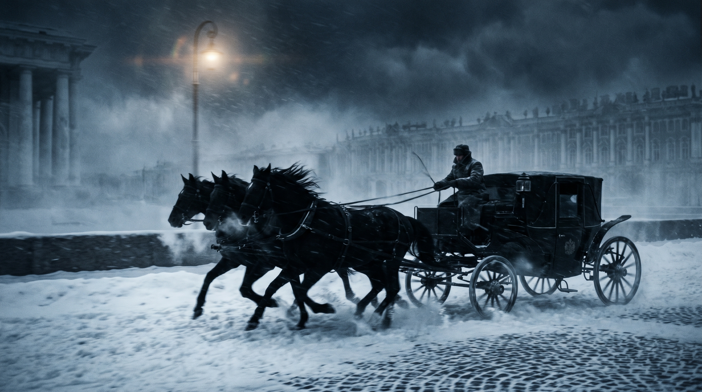 Winter carriage scene for Intimate Reading Retreat